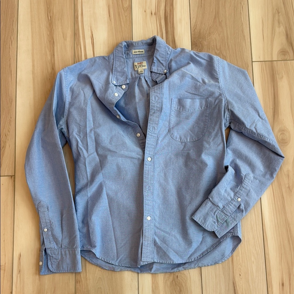 Men's Blue Button-Up Shirt